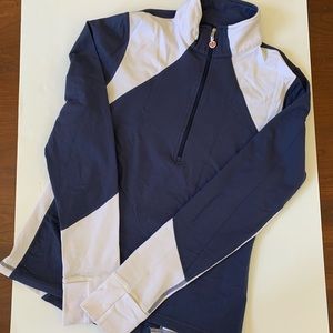 Lululemon long sleeve blue/white top